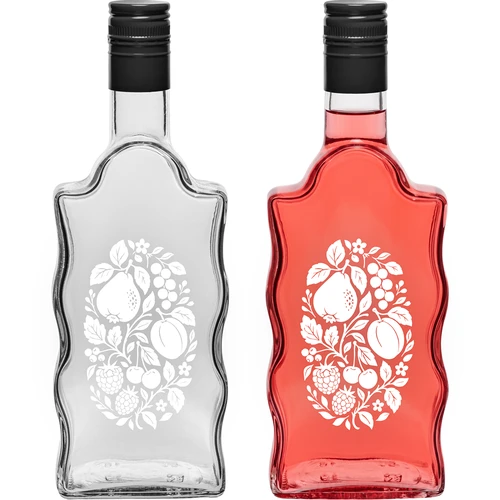 Klasztorna-pullo 500 ml kierrekorkilla ja painatuksella "Hedelmät", kuvio 1 - 3