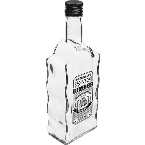 Klasztorna-pullo 500 ml ruuvikorkilla, Bimber-painatus, 1 kpl