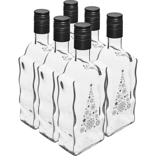 Klasztorna-pullo 500 ml kierrekorkilla, painatus ”Joulukuusi”, 1 kpl - 4