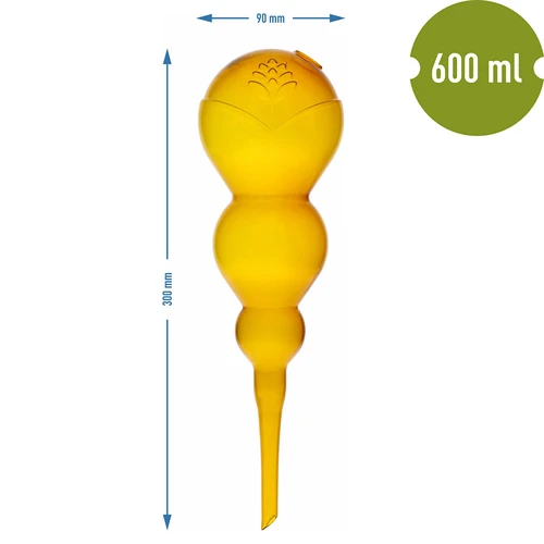 Kolmoiskastelupallo (kolmikammioinen), läpinäkyvä keltainen, 600 ml - 5