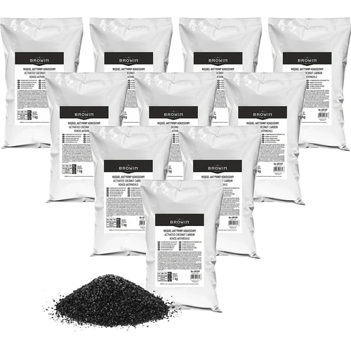 Kookospähkinäaktiivihiili 1 kg x 10 - setti