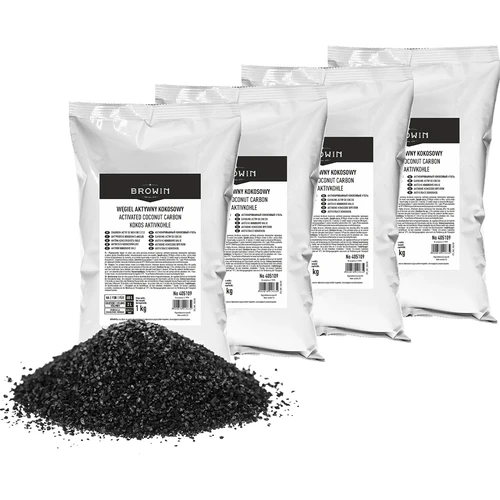 Kookospähkinäaktiivihiili 1 kg x 4 - setti