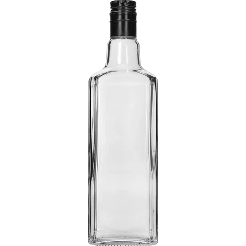 Koristepullo TYNKTURA 0,5 l, pitkä musta kierrekorkki fi 28 mm, 1 kpl