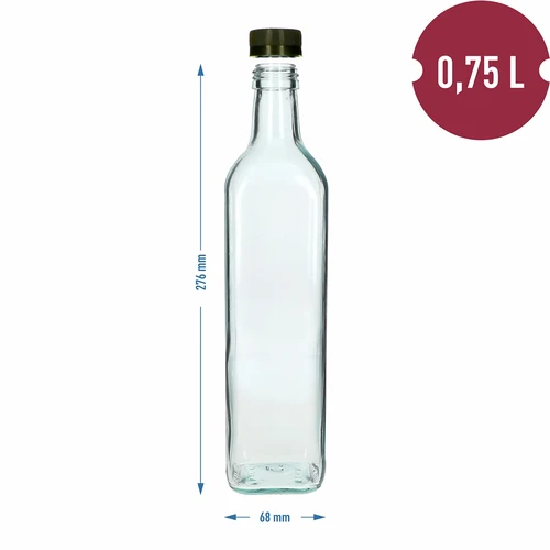 Marasca-pullo 750 ml kierrekorkilla, 1 kpl - 4