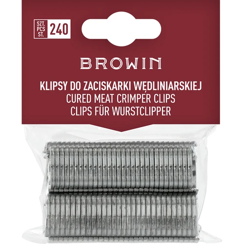 Leikkelepuristimen klipsit - 240 kpl.