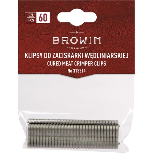 Leikkelepuristimen klipsit - 60 kpl.