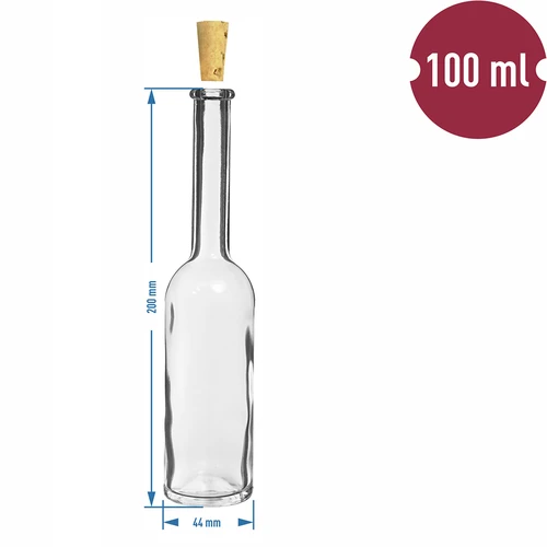 Likööripullo 100 ml 6 kpl + 6 korkkia - 8
