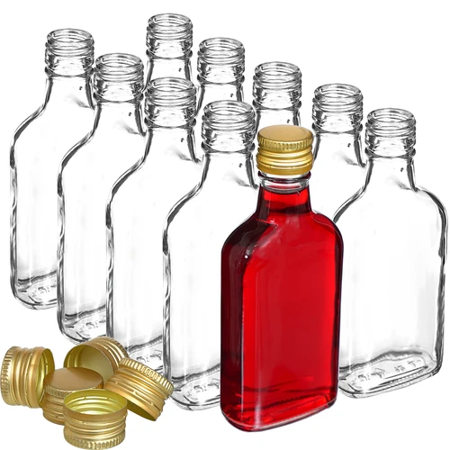 Likööripullo taskumatti kierrekorkilla 200 ml 10 kpl - 2