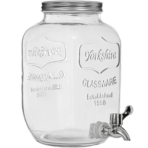 Limonadapurkki hanalla - lasinen, 4 L