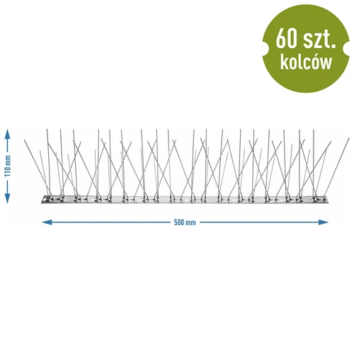 Lintupiikit, metallilistalla, 10 kpl - 9
