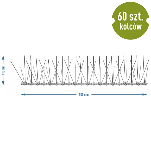 Lintupiikit, muovisella listalla, 10 kpl - 9