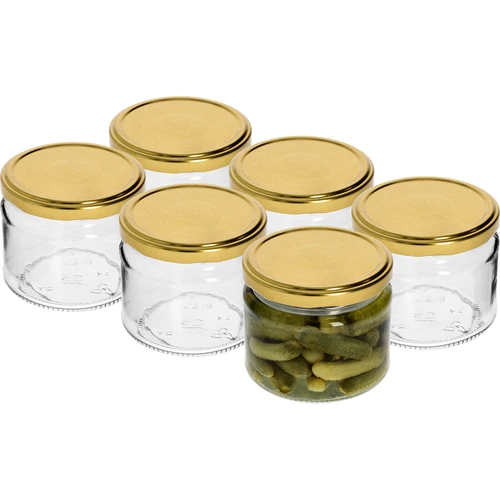 Matala purkki 330ml - kultaisella kannella fi 82/6, 6kpl. - 3