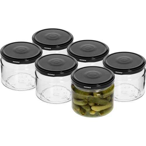 Matala purkki 330ml - mustalla kannella fi 82/6, 6kpl. - 3