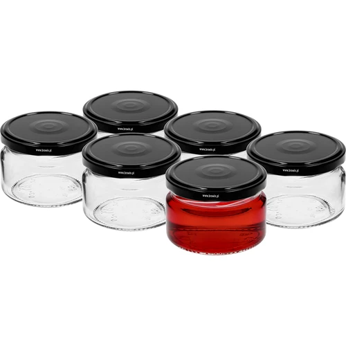 Matalalaatikko 200ml - mustalla kannella fi 82/6, 6 kpl. - 2