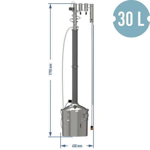 Modulaarinen sähköinen Convex-tislaaja 30 L - Perun - 19
