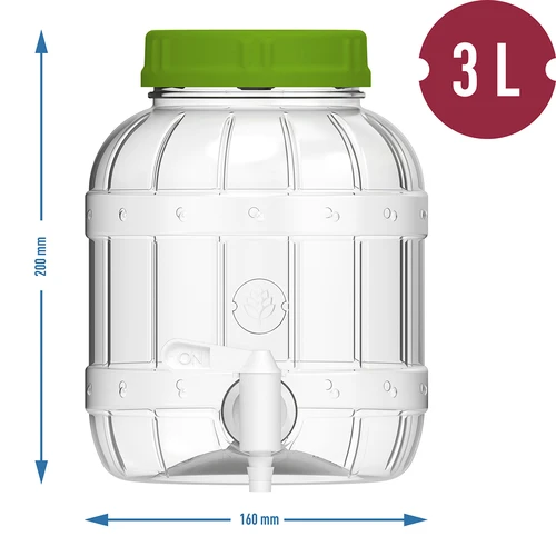 Monikäyttöinen purkki hanalla 3L - 6