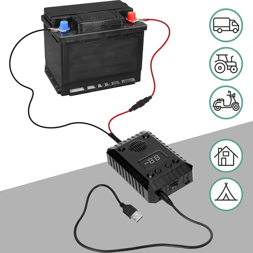 Näädän ja jyrsijöiden karkotin autoihin ja sisätiloihin (ultraääni + LED) - 12
