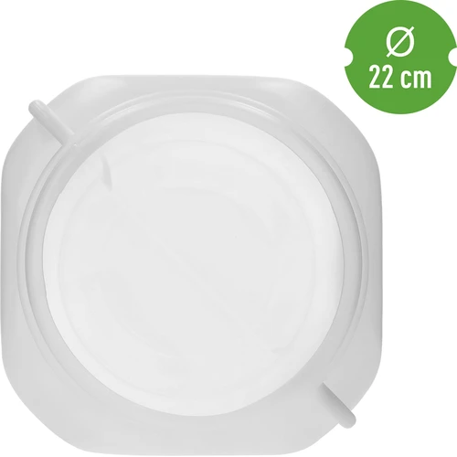 Neliömäinen astia 30 L, valkoinen, kahvoilla, Sterk - 5