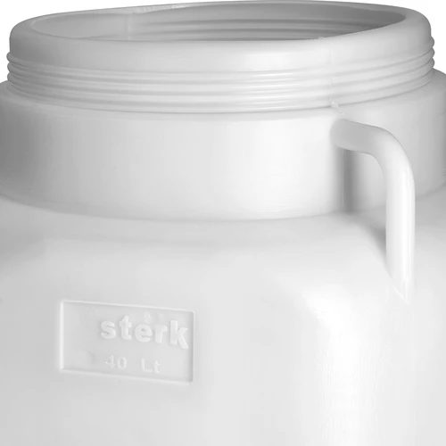 Neliönmuotoinen astia 40 L, valkoinen, kahvallinen, Sterk - 8