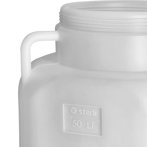 Neliönmuotoinen astia 50 L, valkoinen, kahvallinen 50 L - 8