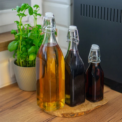 Neliönmuotoinen ilmatiivis pullo 250 ml - 5