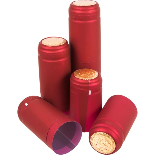 Perforoituja punaisia korkkeja, halkaisija 31 mm, 100 kpl