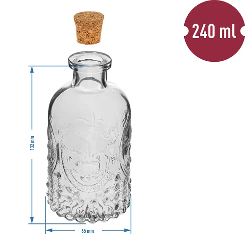 Pienipullojen sarja korkeilla, 240 ml - 4 kpl - 5