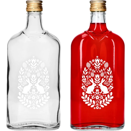 Taskumattipullo 500 ml kierrekorkilla, painatus "Pääsiäinen", 1 kpl