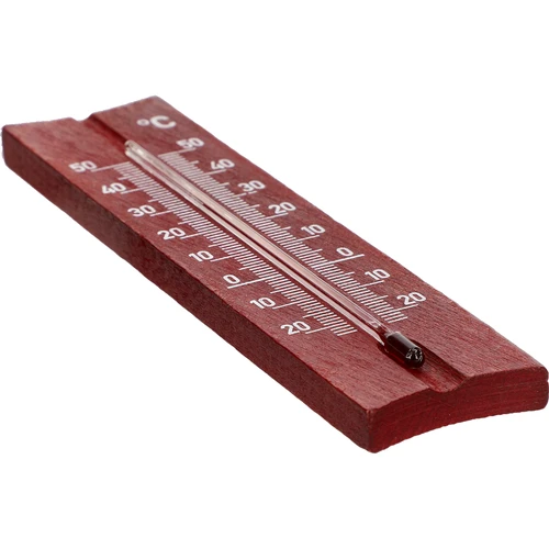 Puinen huonelämpömittari (-20 - +50°C), mahongin väri, 15 cm - 4