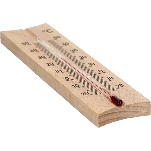 Puinen huonelämpömittari (-20 - +50°C), vaaleanruskea, 15 cm - 4
