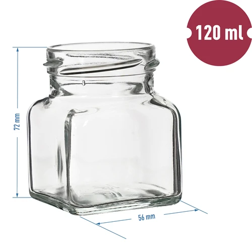 Purkit TO 120 ml Neljä kulmaa fi 53 kansi - 6 kpl - 5