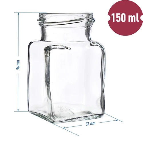 Purkit TO 150 ml Neljä kulmaa fi 53 kansi - 6 kpl - 5