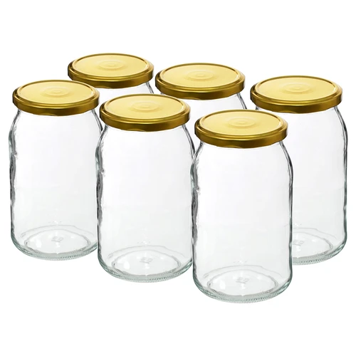 Purkit TO 900 ml kultaisella kannella fi 82/6 - 6 kpl. - 2