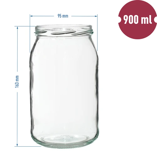 Purkit TO 900 ml kultaisella kannella fi 82/6 - 6 kpl. - 8