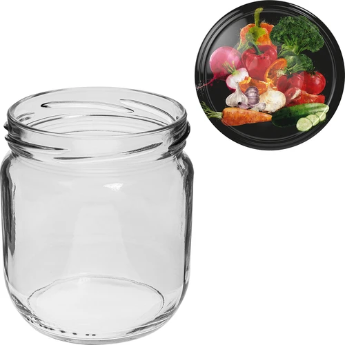 Purkit TO Gurken 425 ml värillisellä kierrekannella fi 82/6 - 6 kpl - 5