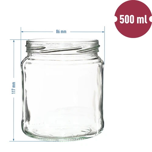 Purkki TO 500 ml kultaisella kannella fi82/6 - 6 kpl. - 6