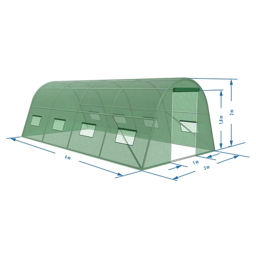 Puutarhakasvihuone (kalvo) 3x6x2 m - 16