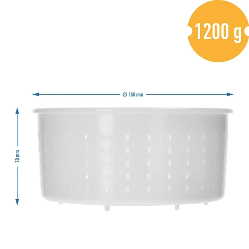 Pyöreä juustonvalmistusmuotti Ø15 x 7cm 1200 g:lle - 7