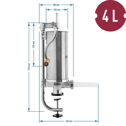 Pystymallinen makkaratäytin 4 kg - 10