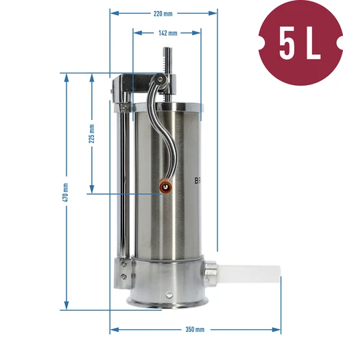 Pystymallinen makkaratäytin 5 kg - 10