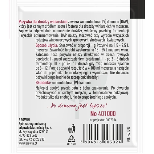 Ravinne viinihiivoille, 10 g - 2