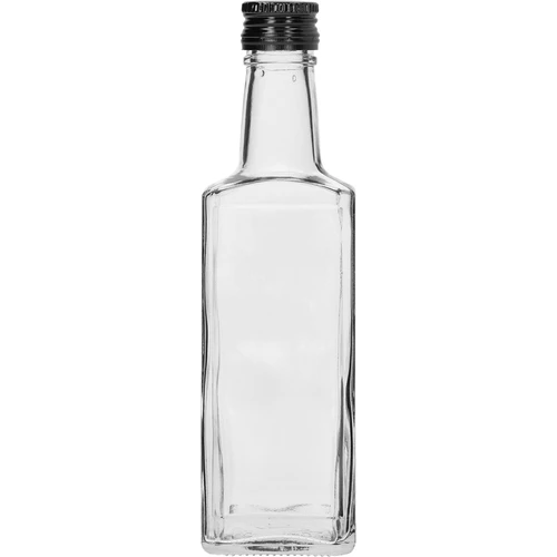 Receptura-pullo 250 ml, musta kierrekorkki, 1 kpl