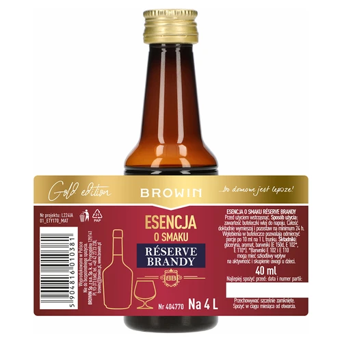 Reserve Brandy -makuesanssi, 40 ml, 4 litraa varten - 4