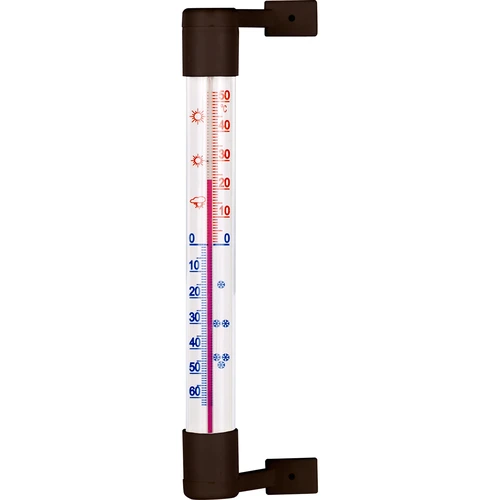 Ruskea ulkotermometri (-50°C - +50°C) 18cm