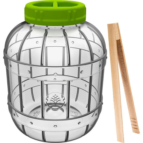 Särkymätön, monikäyttöinen hapatuspurkki + pihdit, 5L