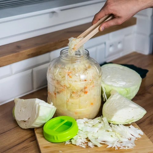 Särkymätön, monikäyttöinen hapatuspurkki + pihdit, 5L - 9