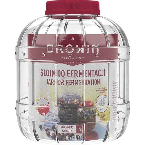 Särkymätön, monikäyttöinen käymispurkki, 5 L - 2