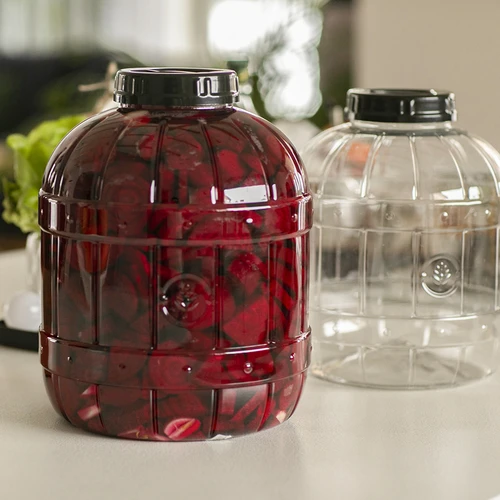 Särkymätön, monikäyttöinen purkki mustalla kannella, 10L - 10