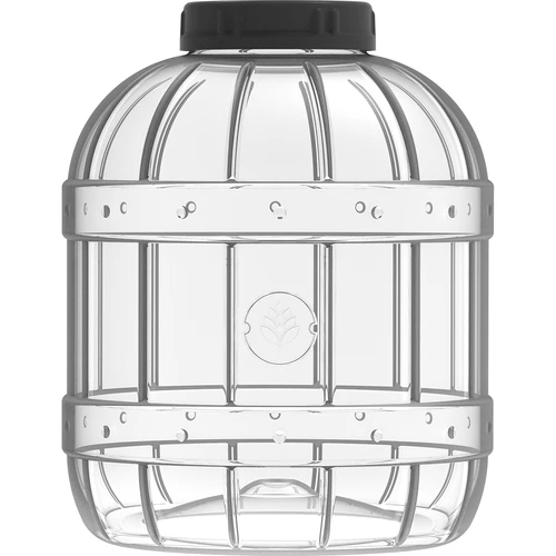 Särkymätön, monikäyttöinen purkki mustalla kannella, 10L - 2