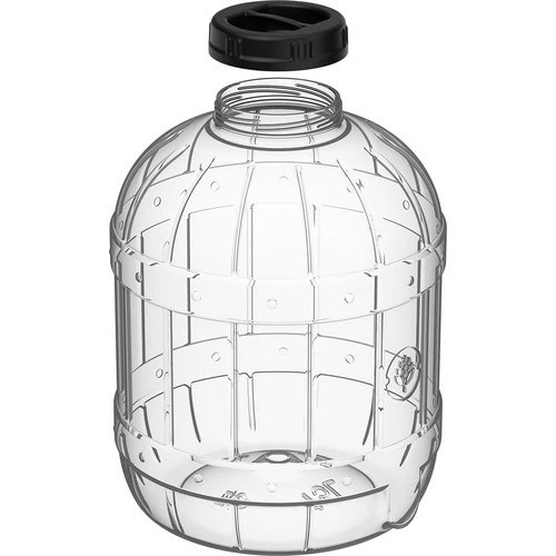 Särkymätön, monikäyttöinen purkki mustalla kannella, 15L - 3